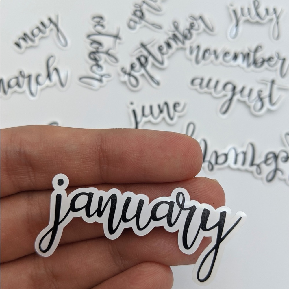 Calendar Months of the Year Stickers | Vinyl Decal